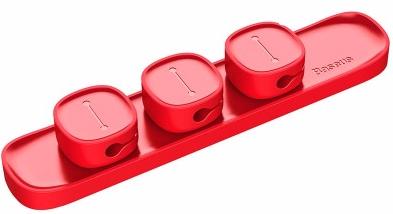 Купить Держатель для проводов Baseus Peas Cable Clip (Red) ACWDJ-09
